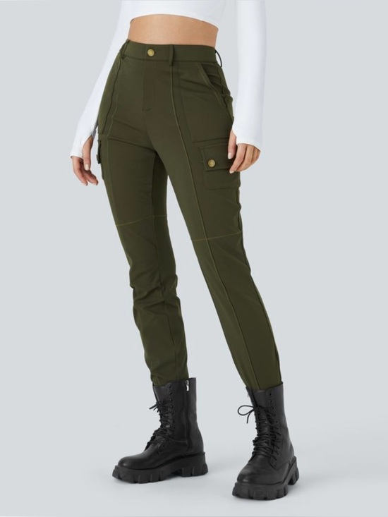HALARA Pants - Halara DayStretch High Waisted Zipper Pockets
Solid Skinny Cargo Pants M
